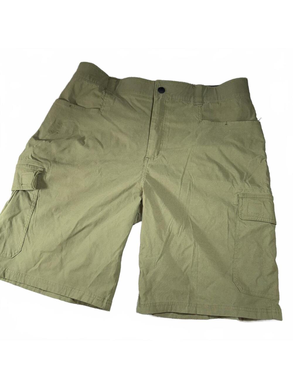 Orvis Olive Green Cargo Shorts Mens Size 36 Casual Summer Stretch Flex Shorts